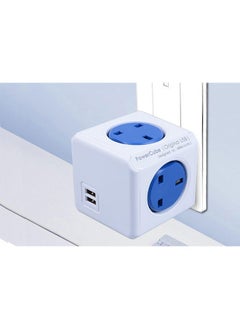 Allocacoc PowerCube Original 4 Sockets 2USB Ports Blue  - Image 2