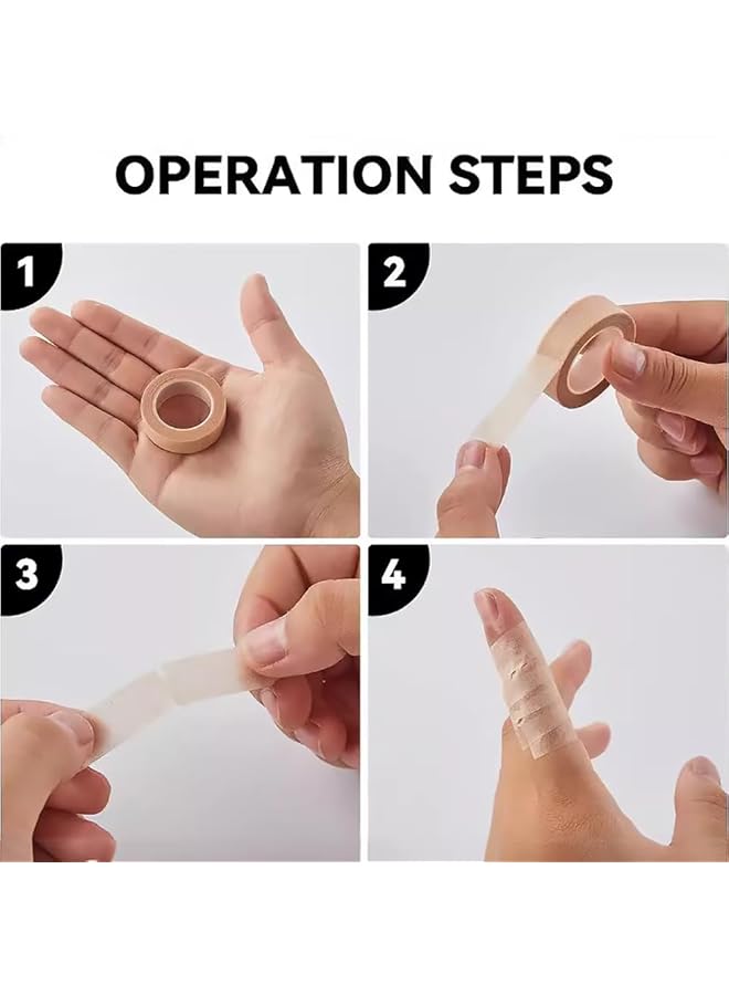 erorex Skin Tape 9 Rolls Beige Tape Flexible Skin Tape Breathable Nose Tape Self Adhesive Gauze Tape For Natural Double Eyelid Tape Colorful Makeup Invisible Gauze Tape - Image 2