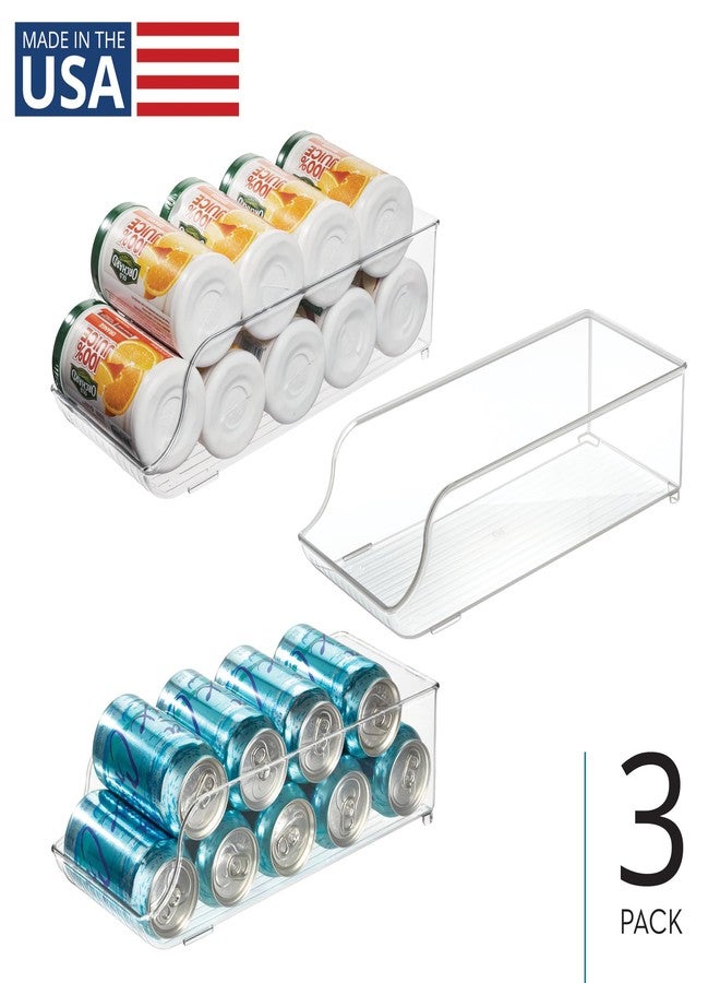 InterDesign iDesign Soda Can Dispenser and Water Bottle Organizer for Fridge - Set of 3 - Clear - Made in USA - Image 2
