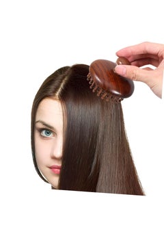 BTFMEI Wooden Scalp Massager with Handle, Massage Hair Brush, Hair Scalp Massager with 28 Pins, for Men and Women, Full Body Hair Brush  - Image 2