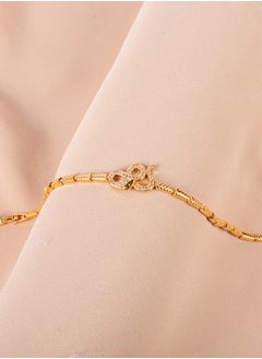 Chinese Gold Bracelet Golden with Zirconic Snake
