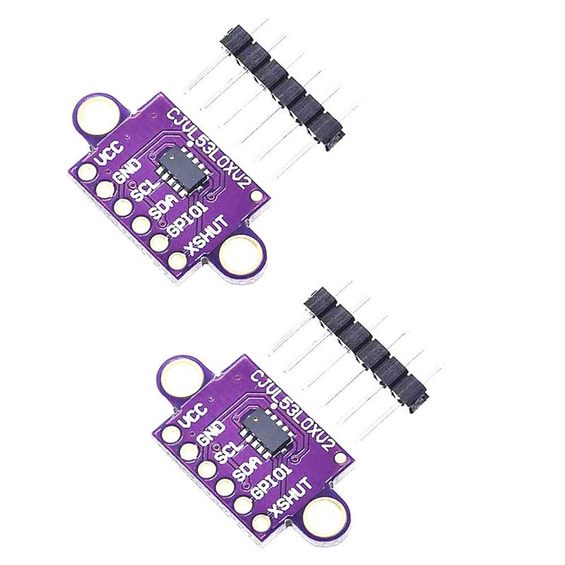 ACEIRMC 2pcs VL53L0X Time-of-Flight (ToF) Laser Ranging Sensor Breakout 940nm GY-VL53L0XV2 Laser Distance Module I2C IIC (Purple) - Image 1