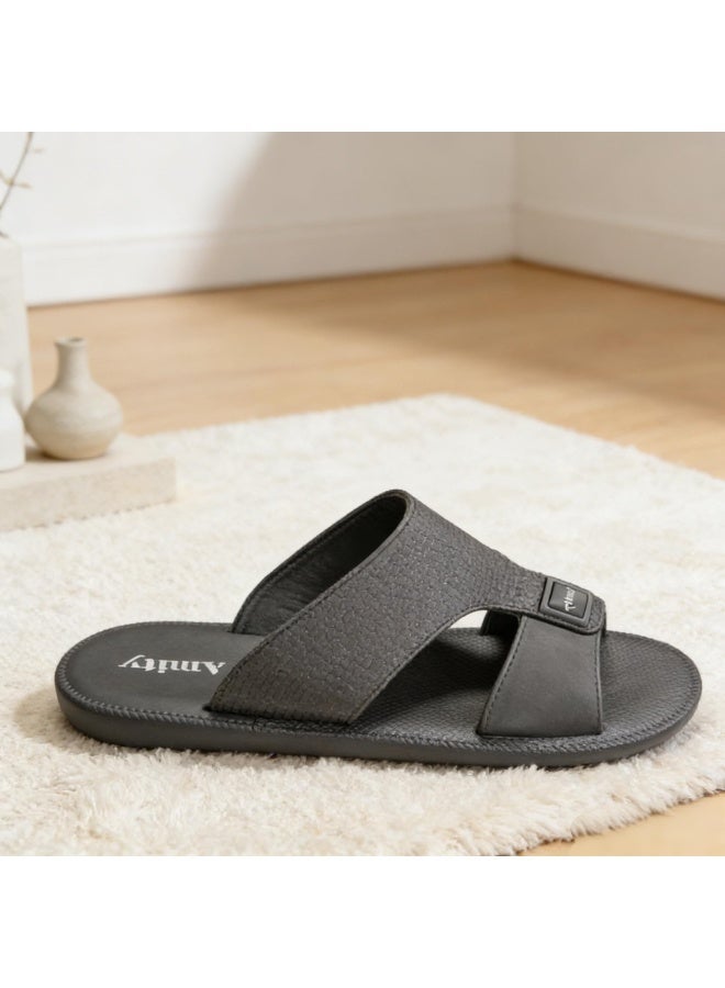 Daily Basic Men Leather Sandals Grid Strap Sweat Resistant Walking Summer Footwear - Image 5