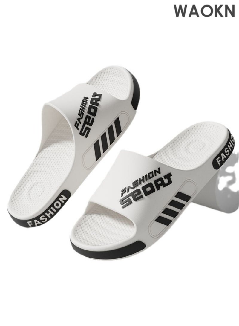 دبليو أيه أو كي أن نعال للجنسين: للرجال والنساء، مضادة للانزلاق للاستحمام. نعل ناعم، تصميم مريح وخفيف الوزن ومسطح. مثالية للاستخدام المنزلي، مثالية للشاطئ والحمام، للاستخدام الداخلي والخارجي. متعددة الاستخدامات، مريحة وآمنة، تناسب جميع الأجناس وفي مختلف الظروف. - Image 1