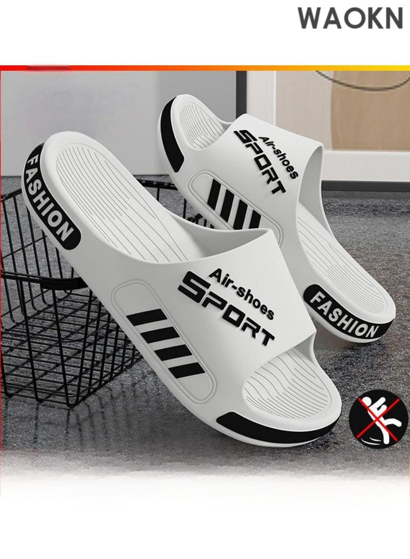 دبليو أيه أو كي أن نعال للجنسين: للرجال والنساء، مضادة للانزلاق للاستحمام. نعل ناعم، تصميم مريح وخفيف الوزن ومسطح. مثالية للاستخدام المنزلي، مثالية للشاطئ والحمام، للاستخدام الداخلي والخارجي. متعددة الاستخدامات، مريحة وآمنة، تناسب جميع الأجناس وفي مختلف الظروف. - Image 2