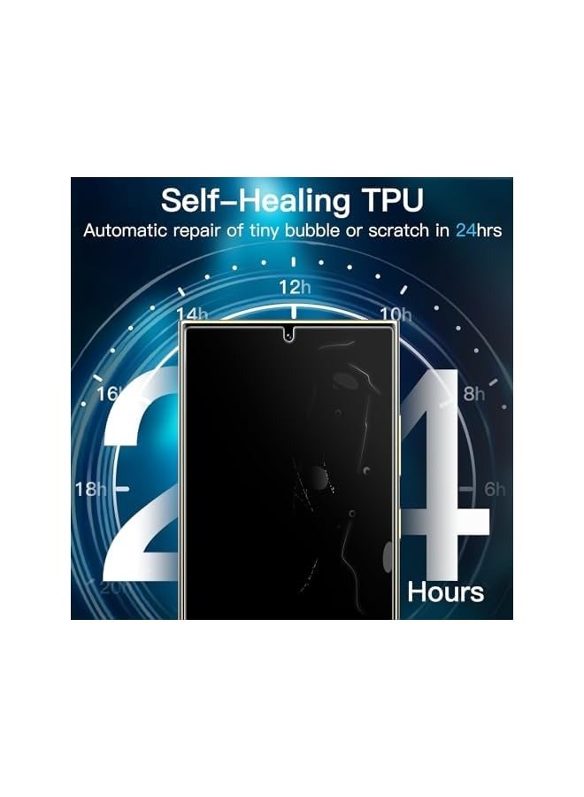 Jetech Screen Protector for Samsung Galaxy S24 Ultra 5G 6.8-Inch with Camera Lens Protector, Flexible TPU Film, Fingerprint ID Compatible, Easy Installation, HD Clear, 2-Pack Each - Image 3