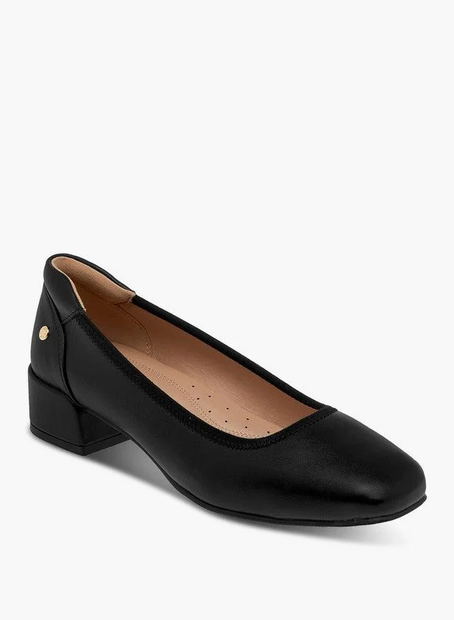 Paprika Women's Solid Slip-On Pumps with Block Heels