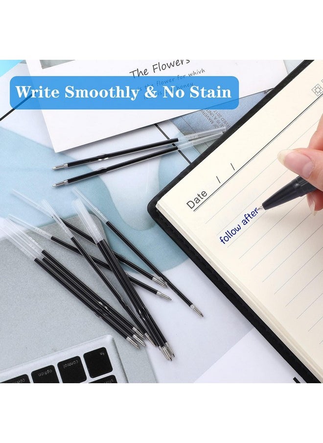 JANYUN - 100 Pieces Ink Pen Refills Replaceable, 0.7Mm Ballpoint Pen Refills 107 Mm In Length Blue Black Ink Refills Smooth Writing Pen Refills For Journal Writing Office School Supplies (Black Blue) - Image 1
