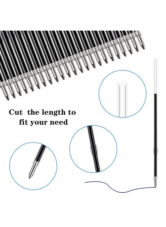 JANYUN - 100 Pieces Ink Pen Refills Replaceable, 0.7Mm Ballpoint Pen Refills 107 Mm In Length Blue Black Ink Refills Smooth Writing Pen Refills For Journal Writing Office School Supplies (Black Blue) - Image 1