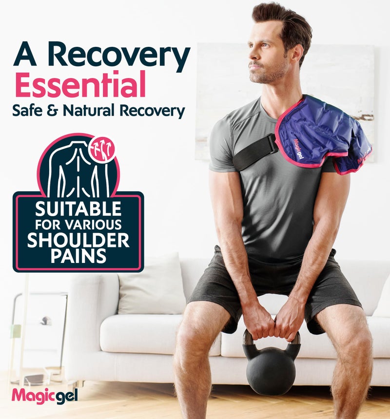 Magic Gel Ice Pack | Reusable, Flexible & Long Lasting for Rotator Cuff Injuries, Bursitis and Swelling | Hot or Cold Therapy Compression Wrap for Left or Right Shoulder - Image 5