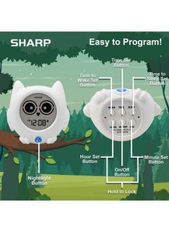 SHARP Ready To Wake Owl Sleep Trainer Kid’S Clock For Ready To Rise Ceiling Projection Nightlight And “Offtobed” Feature Simple To Set And Use!  - Image 3