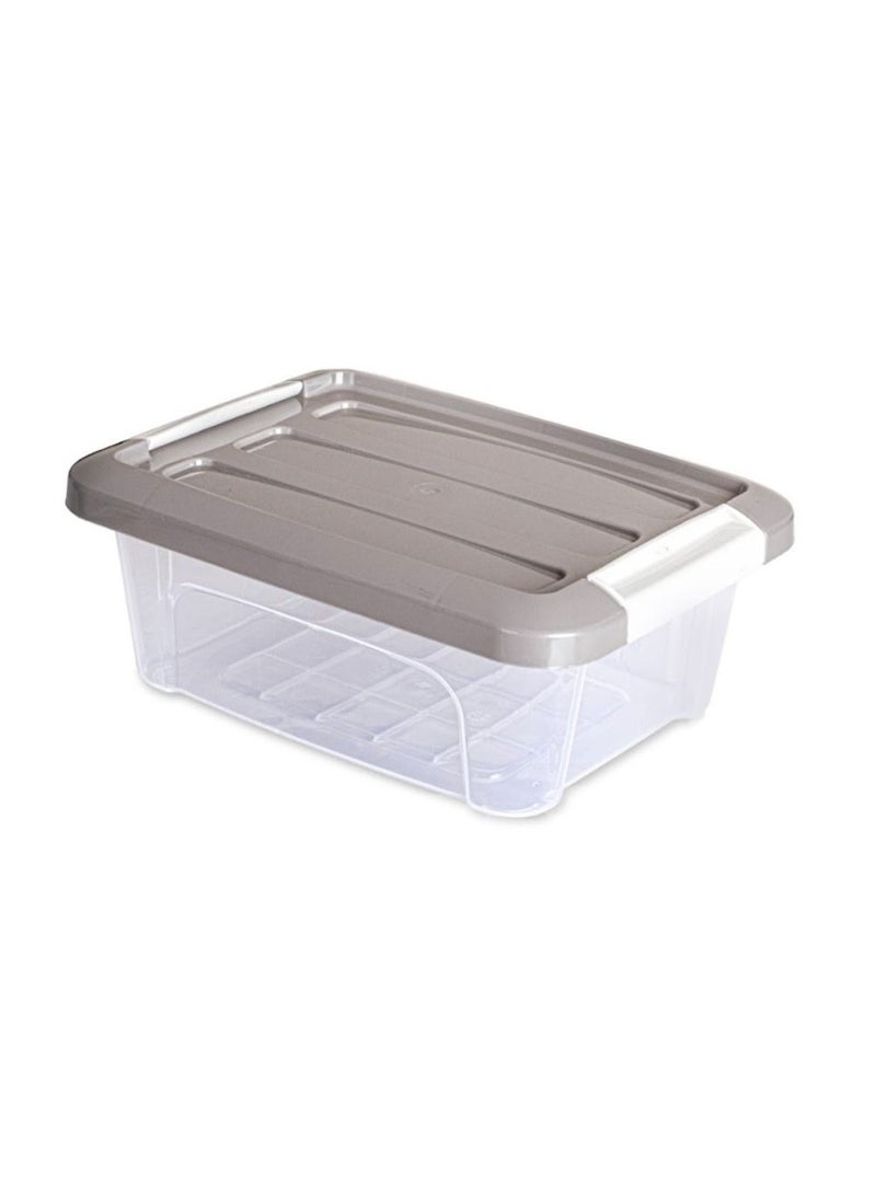 FOLY LIFE Clear plastic royal storage box food container with airtight clip cover lid to keep food fresh deep freezer & dish washer machine usable beige 1.2 liters  - Image 1
