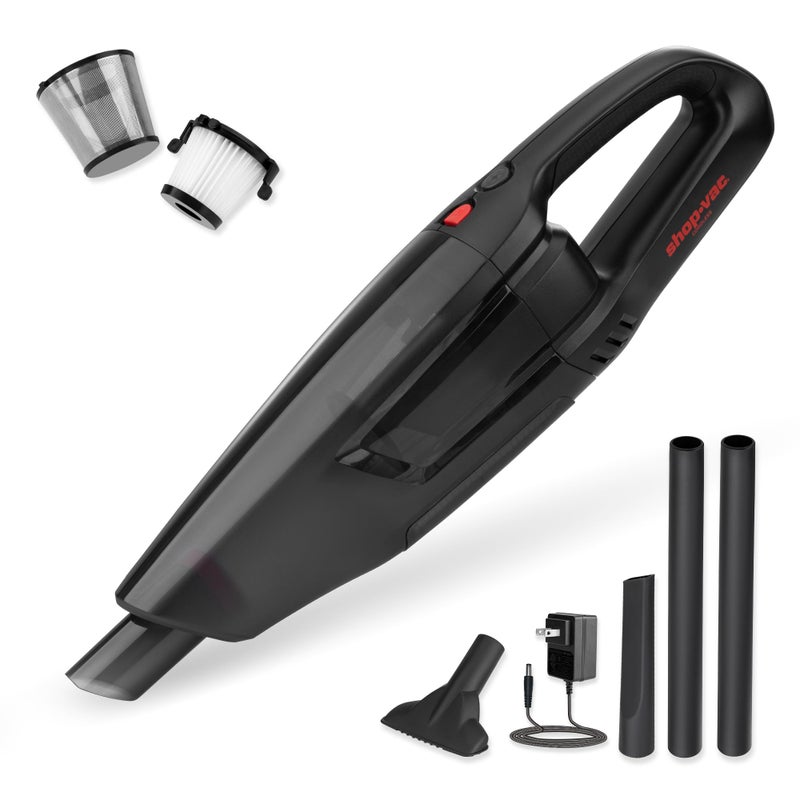 ShopVac Cordless Handheld Vacuum Cleaner 120 Peak Kpa 12V High Power Handheld Vacuum Cordless Rechargeable Dustbuster Vacuum with Attachments Filters for Home Garage Car