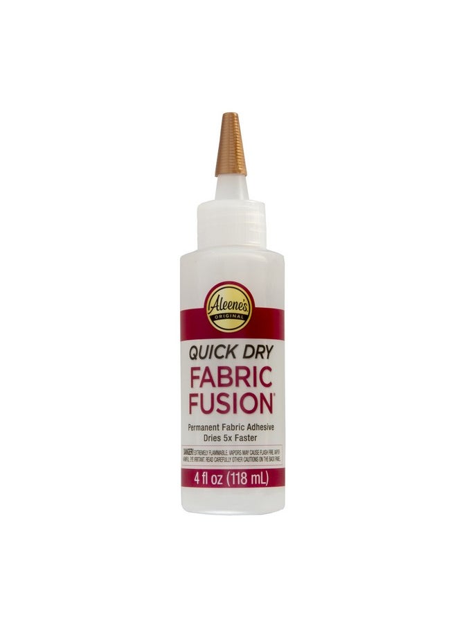Aleene's Aleene's Quick Dry fabric Fusion Permanent Fabric Adhesive, 4-Ounce  - Image 1