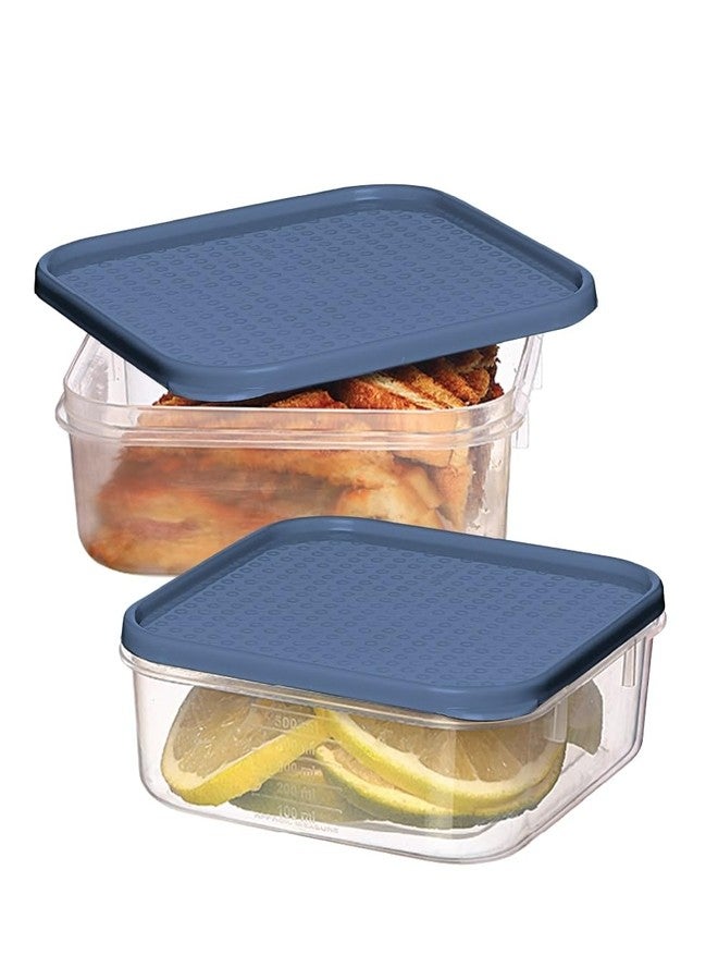 All Time - Polka Modular Storage Container Set Of 2|Airtight|Stackable|Bpa Free|Food Grade Safe|1000Ml Each - Image 2