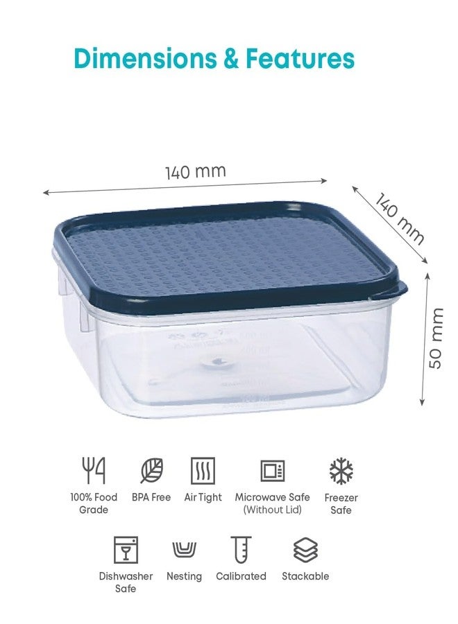 All Time - Polka Modular Storage Container Set Of 2|Airtight|Stackable|Bpa Free|Food Grade Safe|1000Ml Each - Image 4