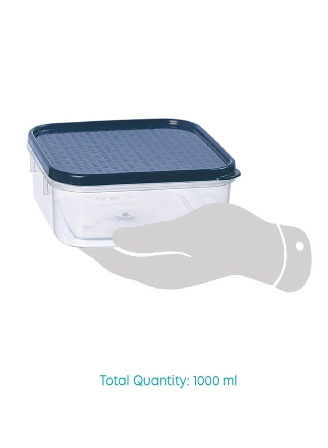 All Time - Polka Modular Storage Container Set Of 2|Airtight|Stackable|Bpa Free|Food Grade Safe|1000Ml Each - Image 5
