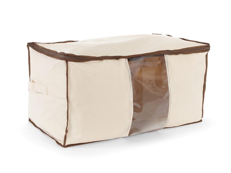 Covermates Covermates Keepsakes  Canvas Storage Bag  Premium Canvas  Carrying Handles Dual Zipper Pulls  Indoor Storage Natural