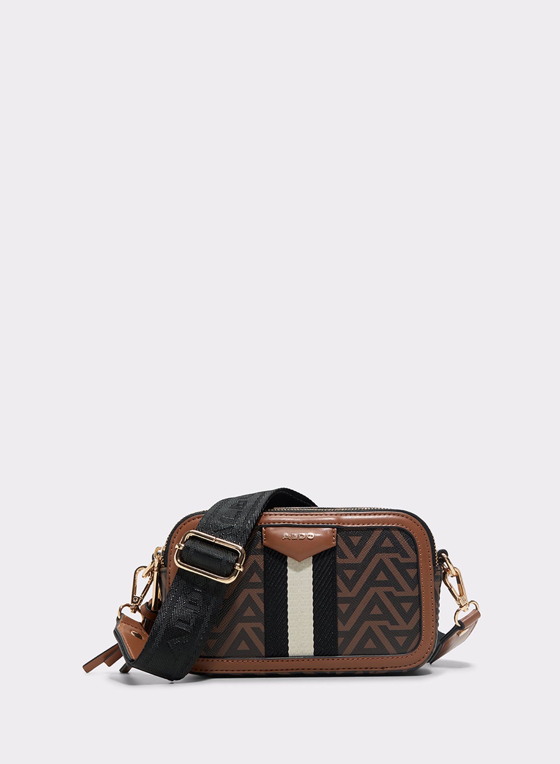   ジャカード モノグラム ロゴ ジップ クロスボディ ALDO Logo Detail Zip Through Crossbody for Women | Best