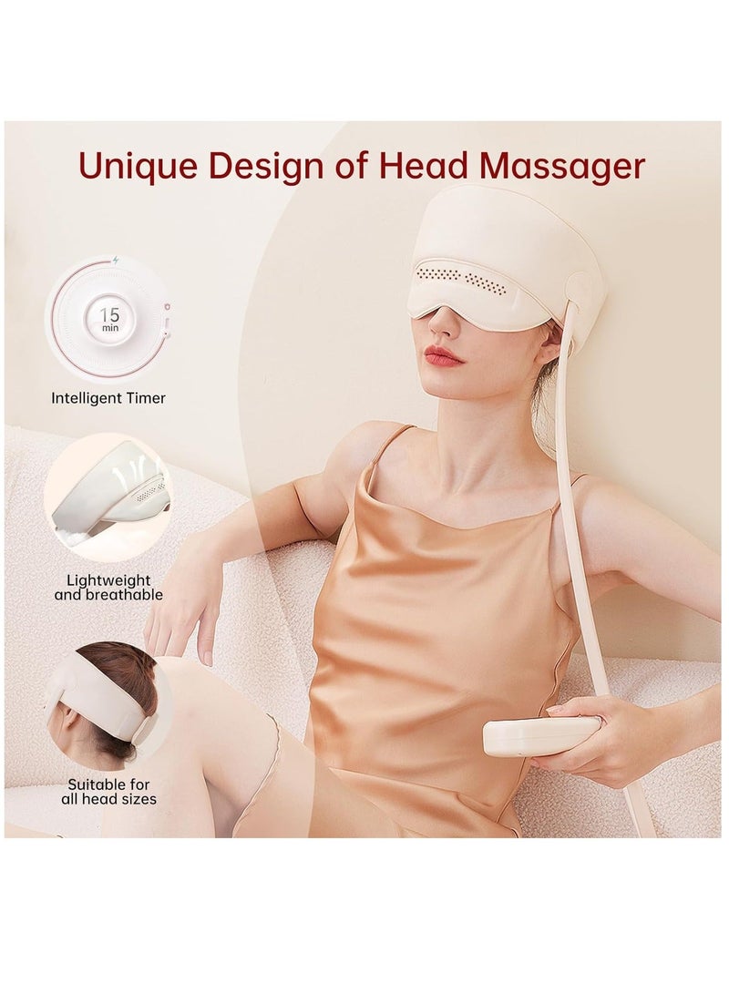Generic Electric Head Massager, Scalp Massager Head Compress Air Bag Massager with Heat & Knead, Portable Electric Head-Eye Massager for Women & Men  - Image 4
