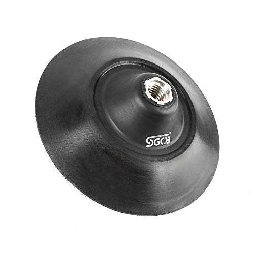 SGCB 6” RO Rotary Flexible Backing Plate, Hook-and-Loop Face 5/8” Thread PU Soft Backing Pad Used On Rotary Polisher Sander for Sanding Polishing Buffing Finishing - Image 1