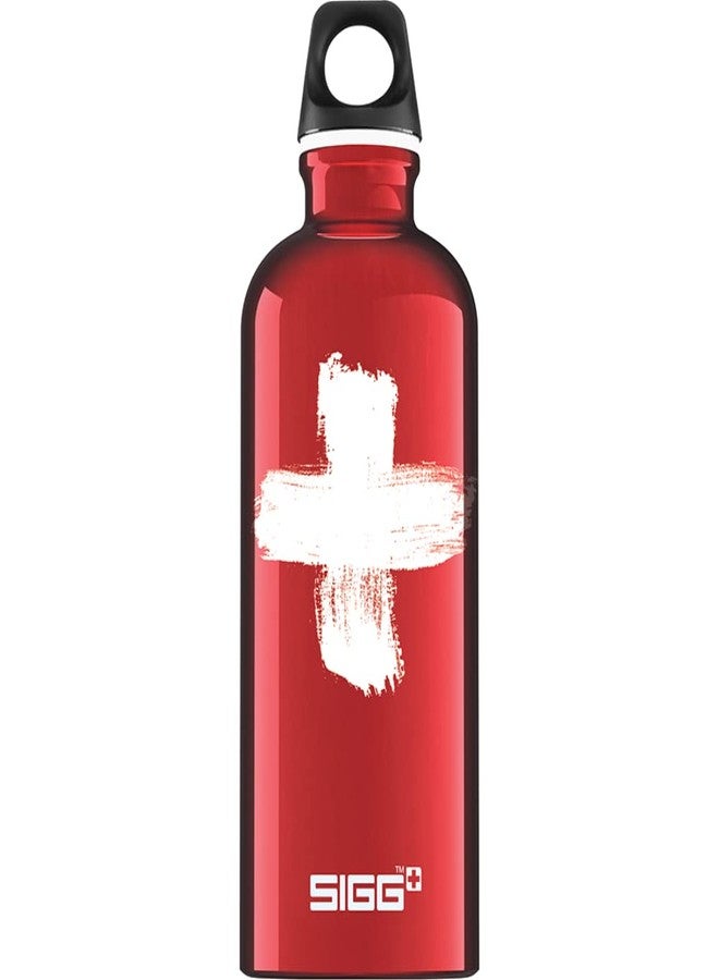 SIGG Swiss Red Water Bottle (0.6 L), Pollutant-Free and Leak-Proof Metal Bottle, Lightweight and Sturdy Aluminium Bottle with Screw Cap - Image 1