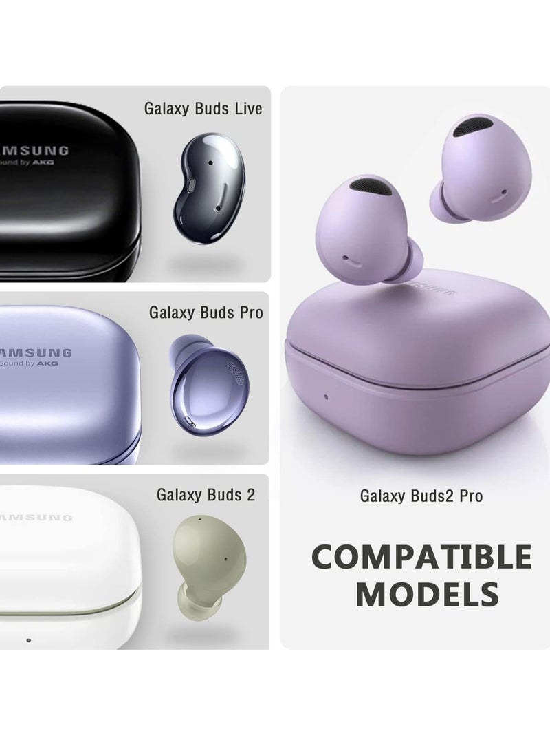 Armor Case Cover for Samsung Galaxy Buds Pro, Galaxy Buds Live, Galaxy Buds 2 Case Cover with Security Lock, Hard Rugged PC Shockproof Case Cover with Keychain Straps Red - Image 2