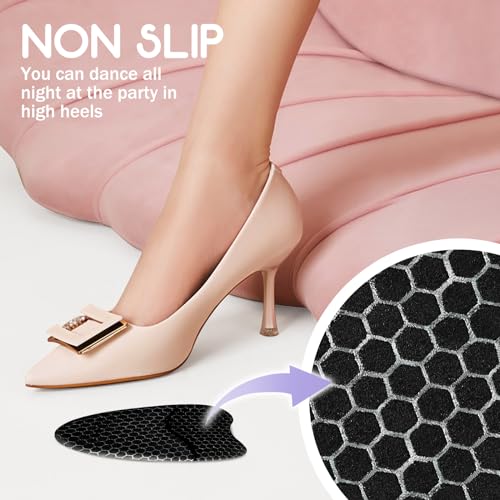 ZAIWOO Metatarsal Pads Women, Ball of Foot Cushions for Women, Heel Inserts for Women, Heel Pads for Shoes, (2 Pairs Foot Pads) High Heel Comfort Pads, Anti Slip, Invisible Design - Image 3