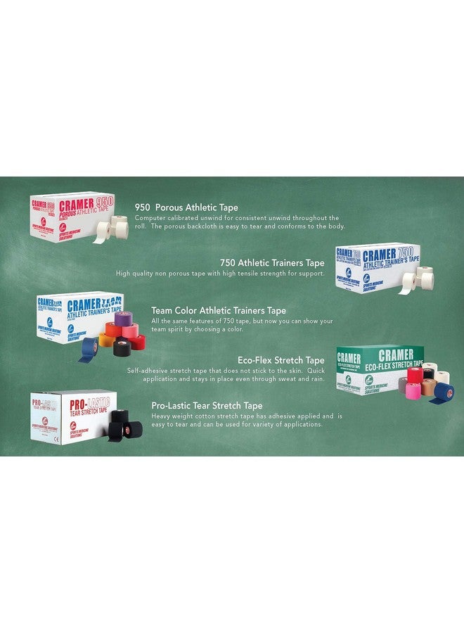 Cramer 950 Premium White Athletic Tape for Ankle, Wrist, and Injury Taping, Helps Protect and Prevent Injuries, Promotes Faster Healing, Athletic Training Supplies, Bulk Case of AT Tape, 1.5" X 15 Yard - 32 Rolls - Image 4