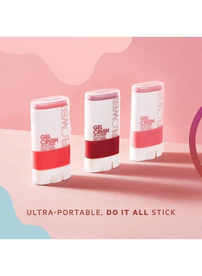 Flower Beauty Lip & Cheek Gel Crush | Cream Blush and Lips Tint in One Portable Multistick | Hydrating Burst of Color | (Strawberry) - Image 5
