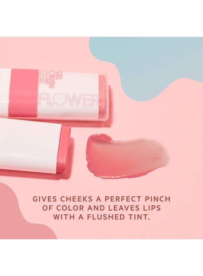 Flower Beauty Lip & Cheek Gel Crush | Cream Blush and Lips Tint in One Portable Multistick | Hydrating Burst of Color | (Strawberry) - Image 2