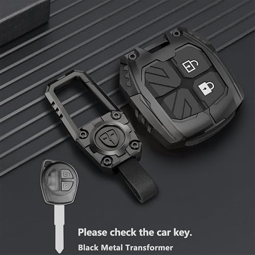 Carloginn Premium Metal Black Transformer Series Soft Silicon Key Cover for Maruti Suzuki (SUZU 1) - Image 4