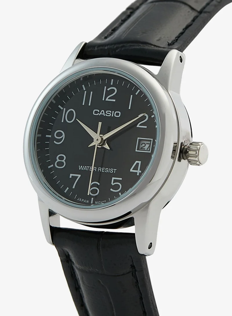 CASIO Leather Strap Analog Watch