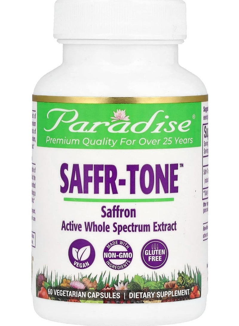 Paradise Herbs Saffr-Tone, 60 Vegetarian Capsules