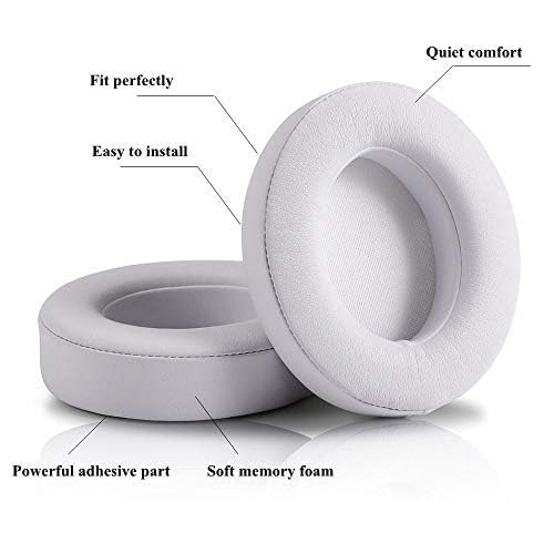 cipher.v Replacement Ear Pads Cushions, Earpads Cover Compatible with Beats Studio 2 and Studio 3 Over Ear Headphones 1 Pair (White) - Image 5