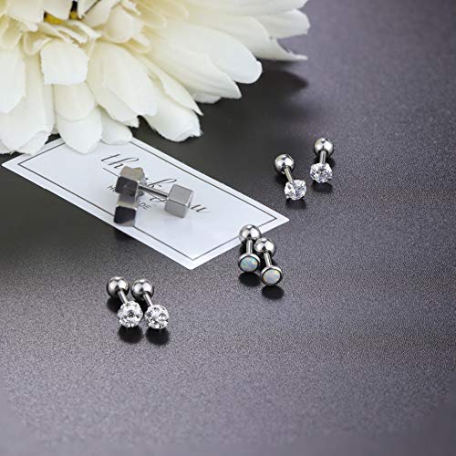 YADOCA 13 Pairs Stainless Steel Cartilage Stud Earrings for Men Women - Helix Tragus Conch Piercing Jewelry Earrings Hoop - Image 4