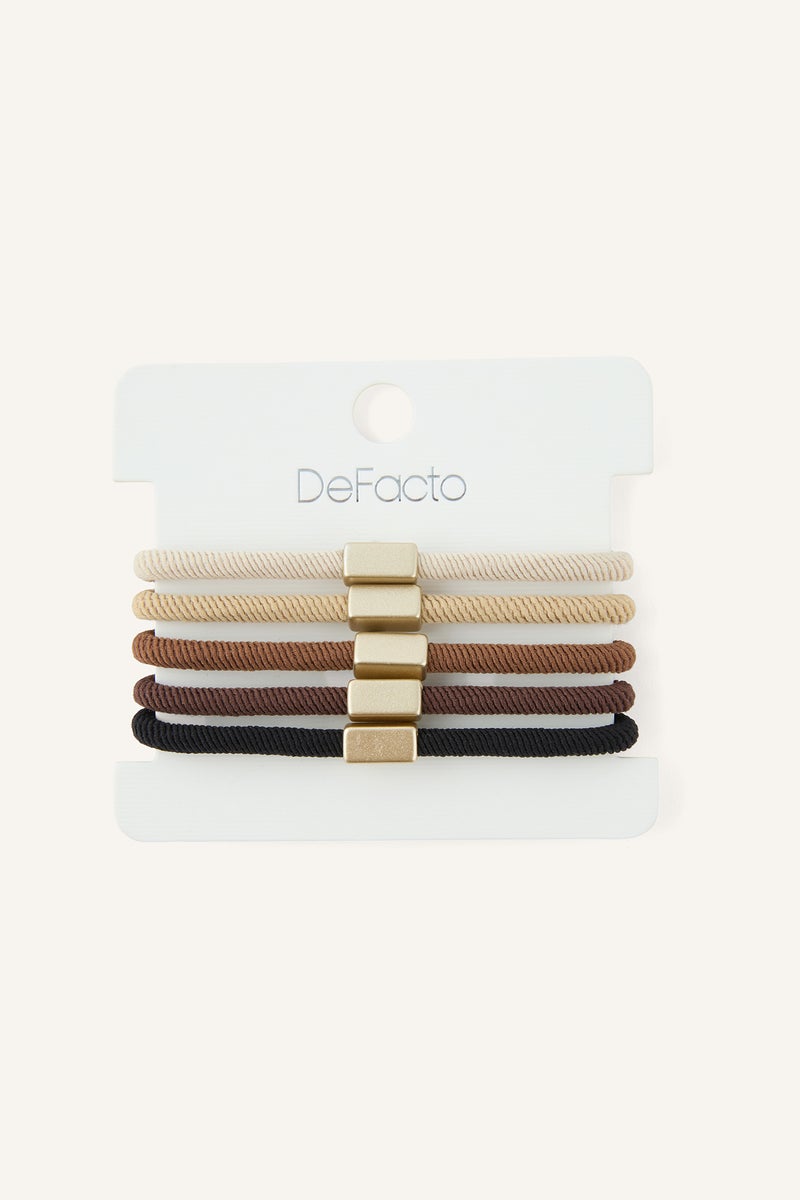DeFacto Multicolour Woman Woman 5 Piece Elastic Hair Clips Casual - Image 4