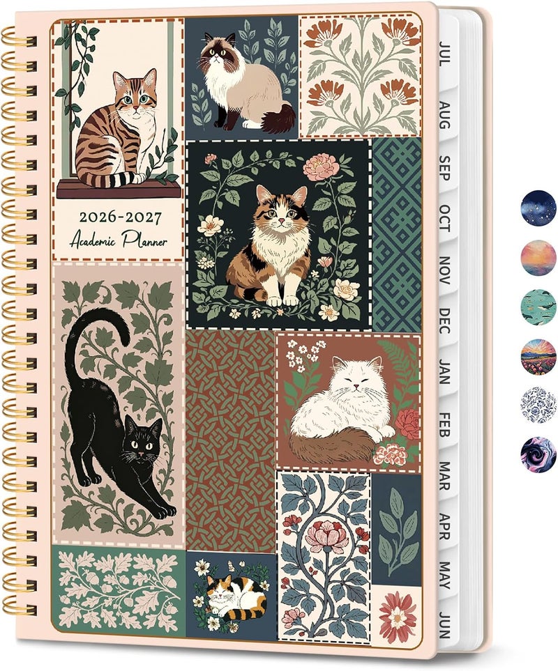 ZOTIA Planner 2026-2027, Monthly and Weekly Calendar Academic Planner July 2026 - June 2027, Hardcover Student Teacher Planning Agenda Book with Tabs, Perfect for Office School Supplies, A5 (6.3" x 8.5 - Image 1