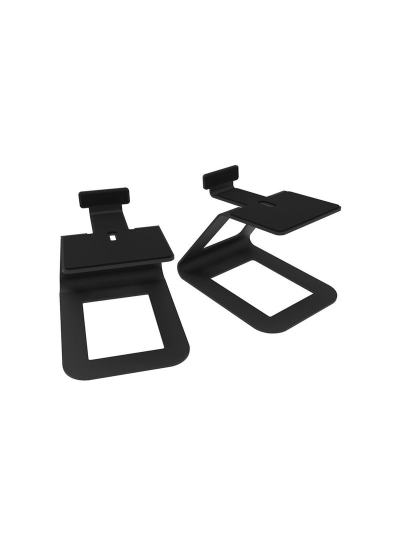 Kanto Audio SE6 Elevated Desktop Speaker Stands for Large Speakers-Black, Pair - Image 1