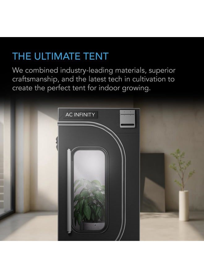 AC Infinity CLOUDLAB 422 Advance Grow Tent, 24”x24”x48” Thickest 1 in. Poles, Highest Density 2000D Diamond Mylar Canvas, 2x2 for Hydroponics Indoor Growing - Image 2