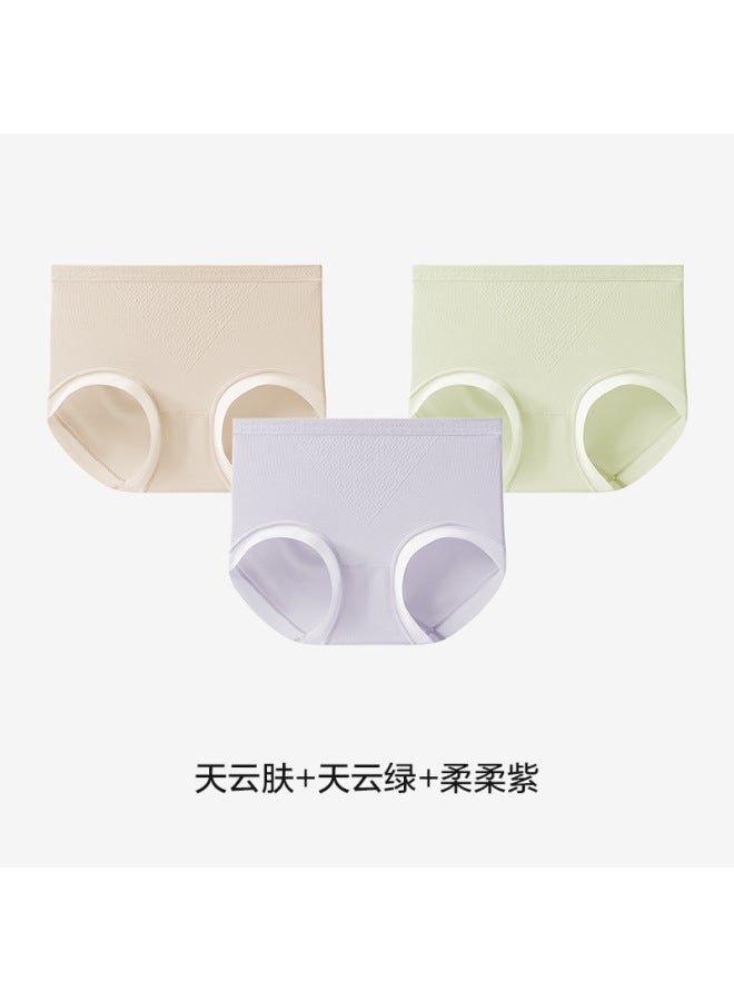 Herbal Primary Color Underwear For Women New Polylactic Acid Antibacterial Care Briefs For Girls Seamless High Waist Tummy Control