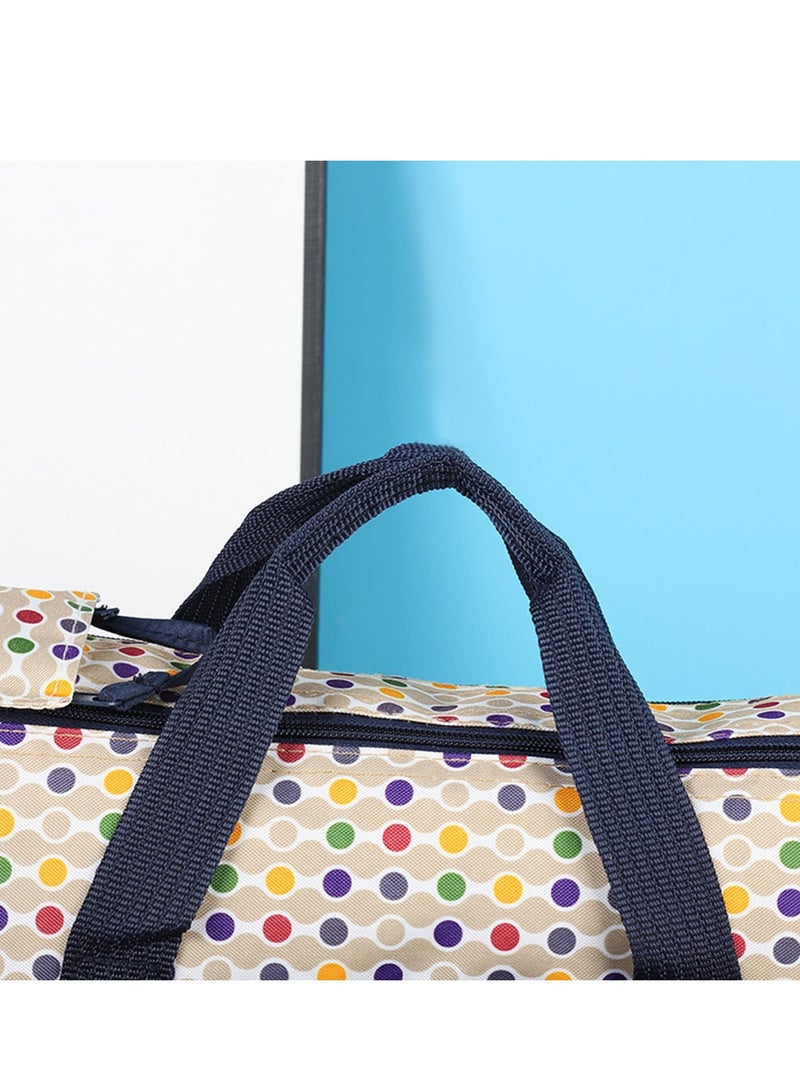 5-pieces Pink Shoulder Diagonal Cross Multifunctional Large Capacity Mommy Bag Sets Waterproof Handheld Wear-Resistant Leisure Bag Include Bottle Insulation Bag/Storage Bag/Urine Pad/Cart Strap  - Image 5