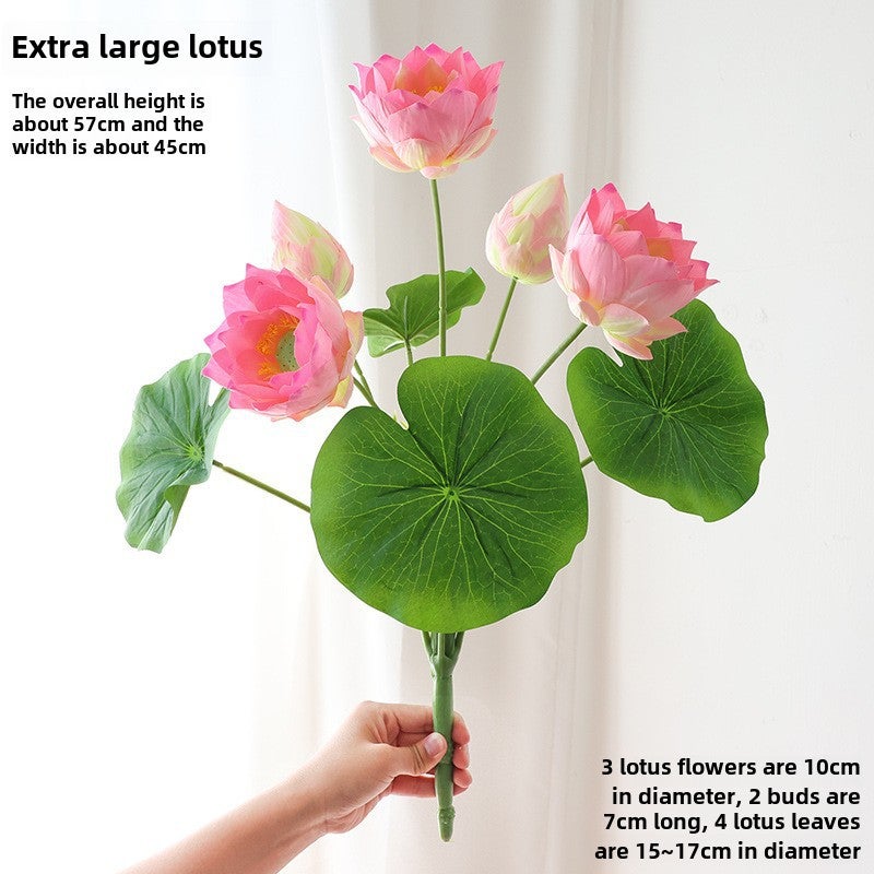 Generic Artificial Lotus Flowers for Home Decor Light pink lotus 
