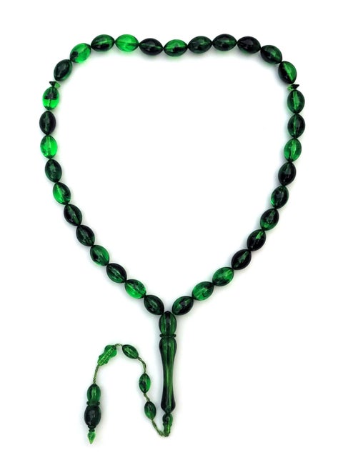 33 Count Muslim Prayer Beads - Dark Green