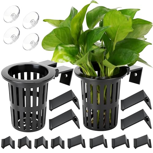 Borlech 2025 New Upgraded Large Aquarium Plant Holder with 157inch Extension Hooks and Suction Cups for Fish Tank Aquaponic Plant Cultivation and Aquascape Accessories Decorations 2 PCS - Image 1