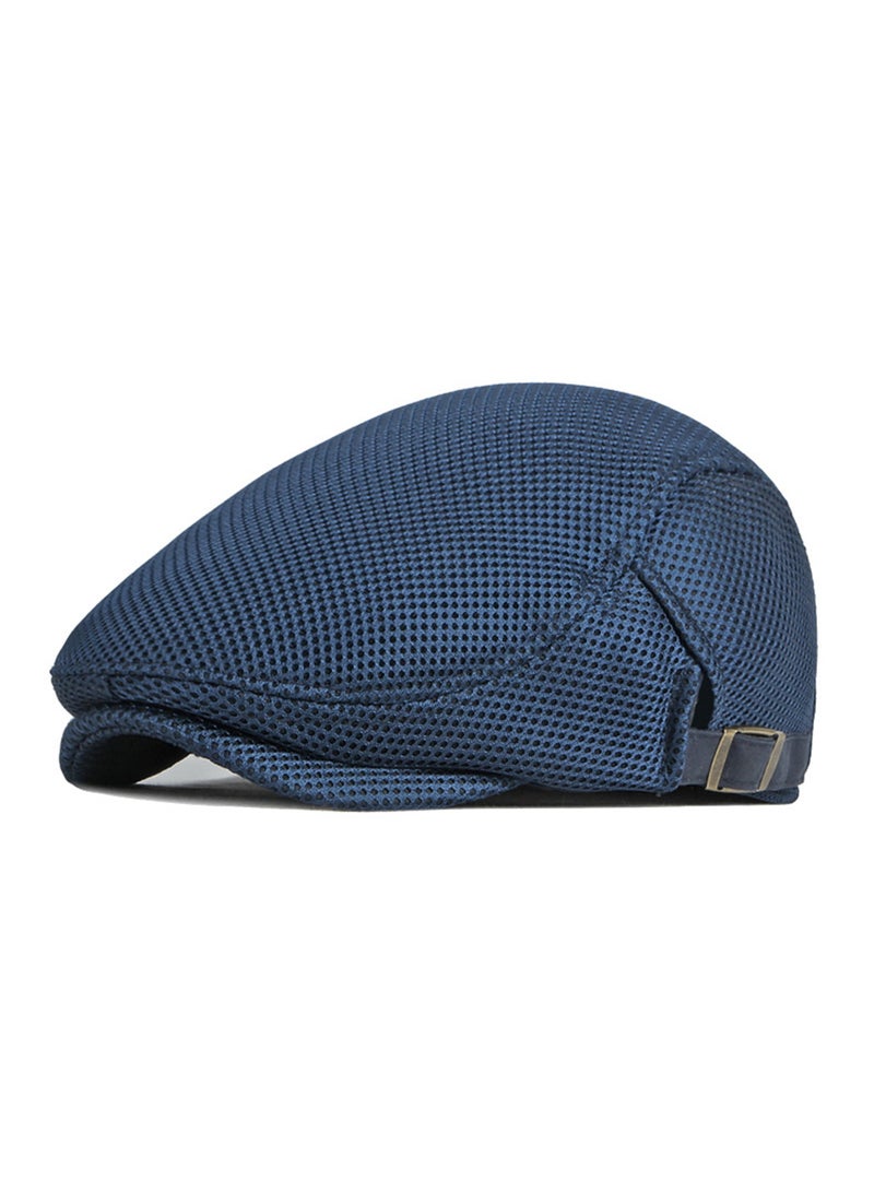 Men's Mesh Flat Cap Breathable Summer Newsboy Hat Beret Cabbie Ivy Hat  Newsboy Hat for Driving Hunting