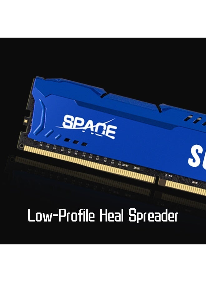 سورالوا ذاكرة SURALLOW DDR4 سعة 8 جيجابايت بتردد 3200 ميجاهرتز، جديدة تمامًا، عالية السرعة للألعاب المكتبية، مزودة بمشتت حراري أزرق. - Image 4