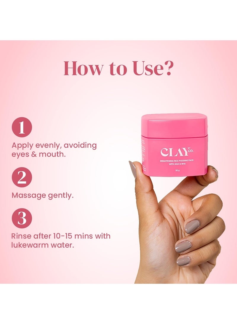 Clayco Detan Rice Pack with AHA & BHA | D Tan Face Pack | Brightening Face Pack | Salicylic Acid Face Wash | Skin Care for Tan Removal, Acne & Oily Skin | 50g - Image 5