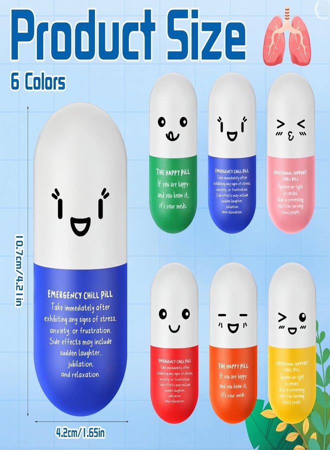 Arrowbash 12 Pcs Vitamin Pill Stress Ball CNA Week Appreciation Gift for Nurses Doctor Pill Shaped Foam Inspirational Coworker Employee Thank You Stress Ball with Cute Cartoon Emotion Face (Emergency) - Image 2