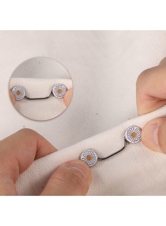 SAVITA 8 Pairs Cute Bear Jean Buttons Pins, Adjustable Pant Waist Tightener Clip Detachable No Sew Instant Waistband Buckle Clip for Dresses Skirt Pants Loose Jeans Sleeves Too Big - Image 5